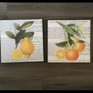Lemon and Orange Wall Art